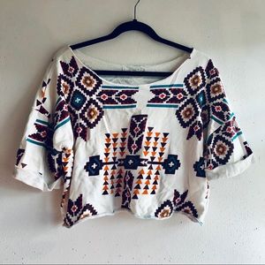 F21 Aztec Crop Top